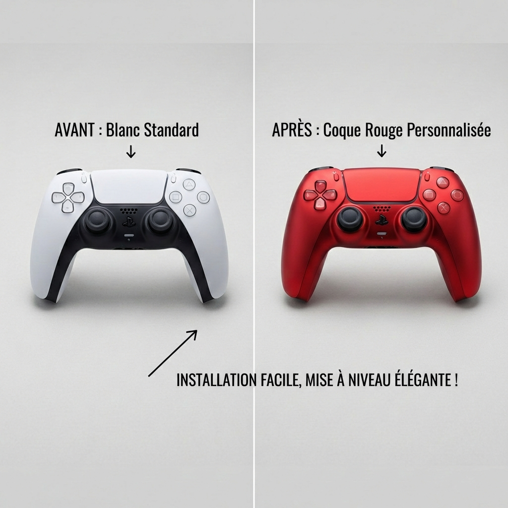 Replacement Shell for PS5, DIY Replacement Controller Housing Shell Case Front and Back Cover for Dualsense5 Controllers