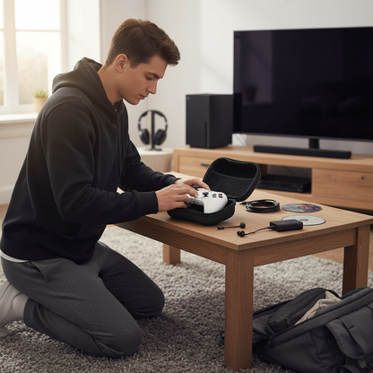 Hard Shell Controller Carrying Case For Xbox / Switch Pro / PS5 / PS4 / PS3 Gamepad Travel Portable Protective Storage Bag